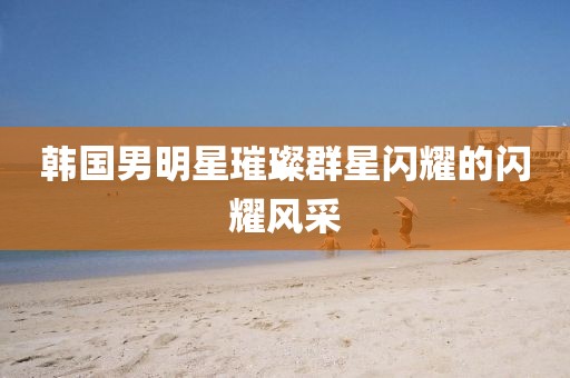 韓國(guó)男明星璀璨群星閃耀的閃耀風(fēng)采