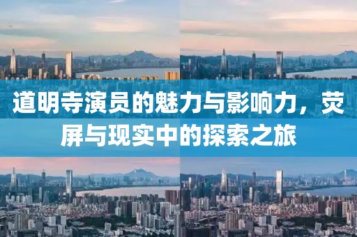 道明寺演員的魅力與影響力，熒屏與現(xiàn)實中的探索之旅