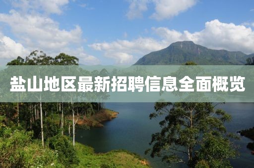 鹽山地區(qū)最新招聘信息全面概覽