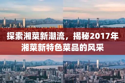 探索湘菜新潮流，揭秘2017年湘菜新特色菜品的風(fēng)采