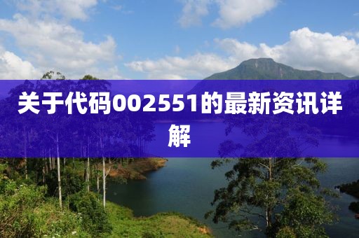 關(guān)于代碼002551的最新資訊詳解
