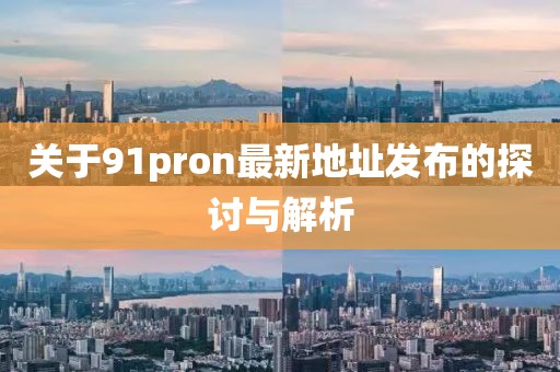 關(guān)于91pron最新地址發(fā)布的探討與解析