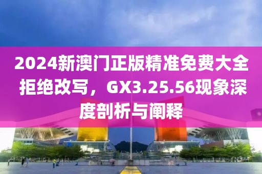 2024新澳門正版精準免費大全 拒絕改寫，GX3.25.56現象深度剖析與闡釋