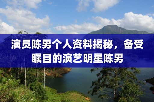 演員陳男個人資料揭秘，備受矚目的演藝明星陳男