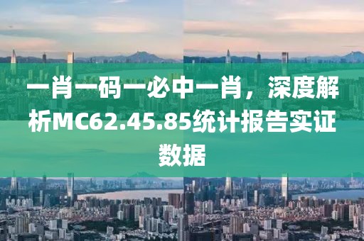 一肖一碼一必中一肖，深度解析MC62.45.85統(tǒng)計(jì)報(bào)告實(shí)證數(shù)據(jù)