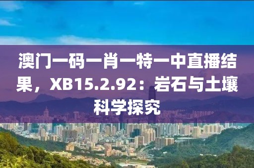 澳門一碼一肖一特一中直播結(jié)果，XB15.2.92：巖石與土壤科學(xué)探究