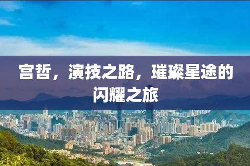 宮哲，演技之路，璀璨星途的閃耀之旅