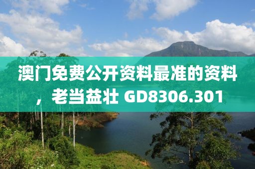 澳門免費公開資料最準的資料，老當益壯 GD8306.301