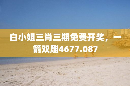 白小姐三肖三期免費(fèi)開獎(jiǎng)，一箭雙雕4677.087