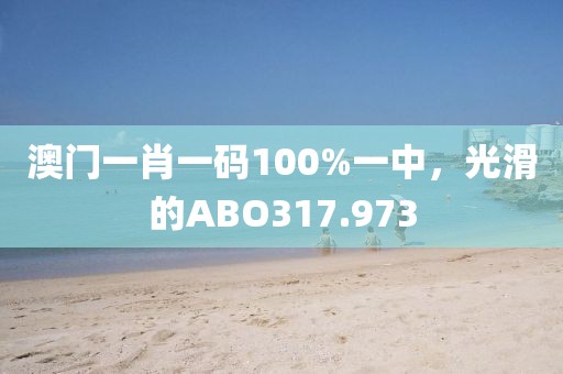 澳門一肖一碼100%一中，光滑的ABO317.973