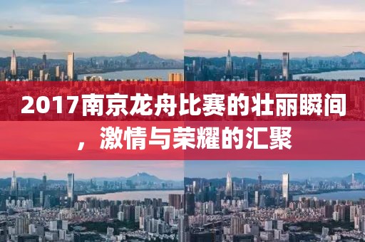 2017南京龍舟比賽的壯麗瞬間，激情與榮耀的匯聚