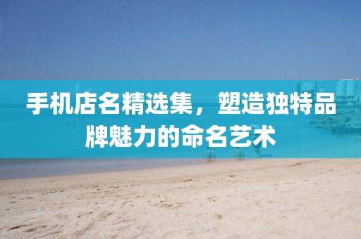 手機(jī)店名精選集，塑造獨(dú)特品牌魅力的命名藝術(shù)