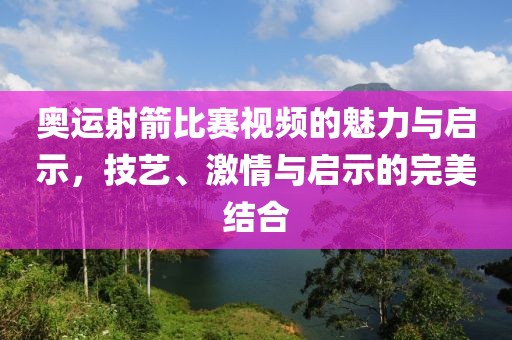 奧運射箭比賽視頻的魅力與啟示，技藝、激情與啟示的完美結(jié)合